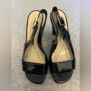 Kate Spade Black Patent Slingback Heels